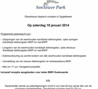 Gewest Oudenaarde organiseert daguitstap naar BWP-hengstkeuring Gewest Oudenaarde organiseert daguitstap naar BWP-hengstkeuring