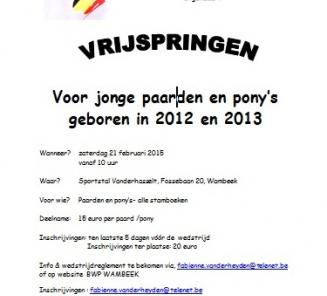 Vrijspringen in Wambeek Vrijspringen in Wambeek